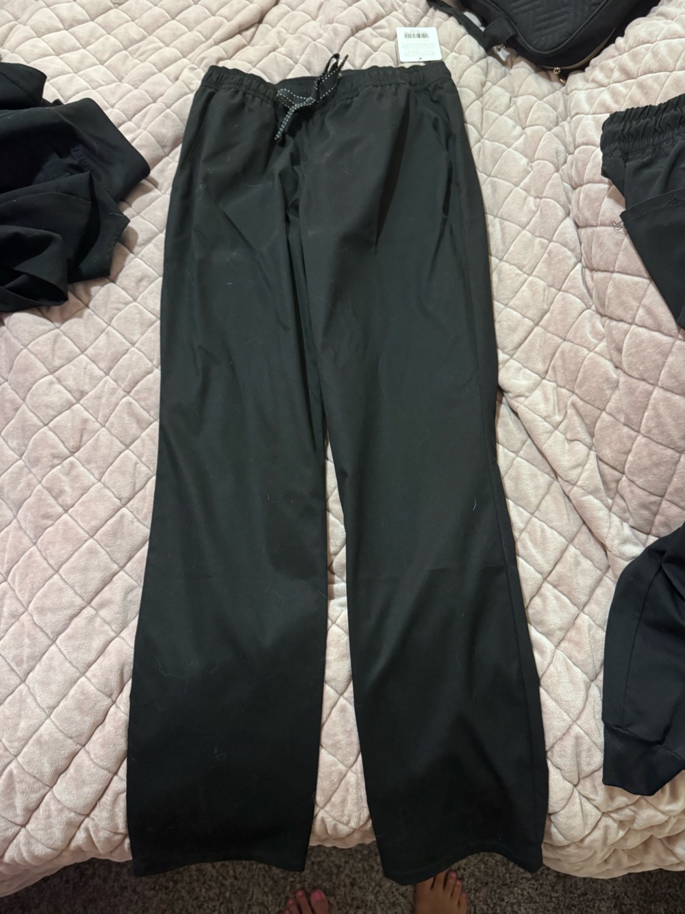 Women’s Black Jaanuu scrub Pants — Straight Fit
